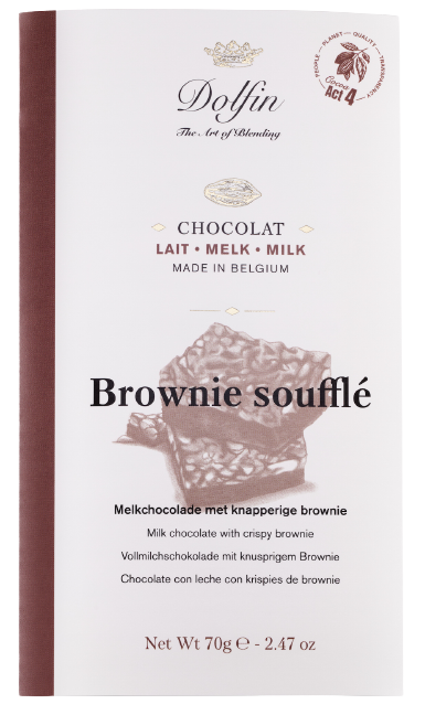 Dolfin Vollmilchschokolade mit Crispy Brownie