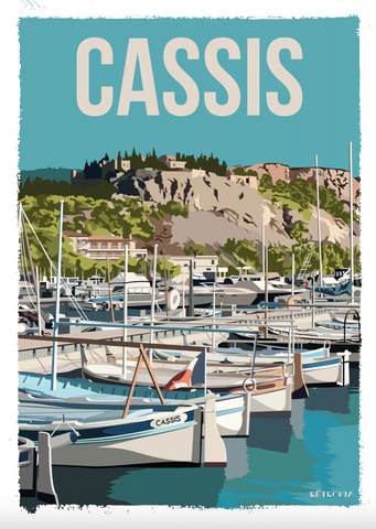 Cassis Hafen 9x25cm