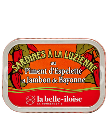 „Sardines à la Luzienne“ (Espelette & Bayonne-Schinken)