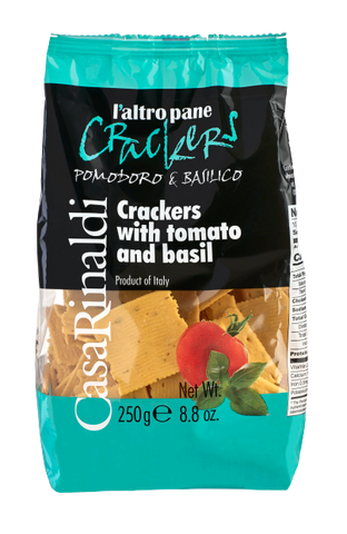 Crackers Italiani mit Tomate und Basilikum