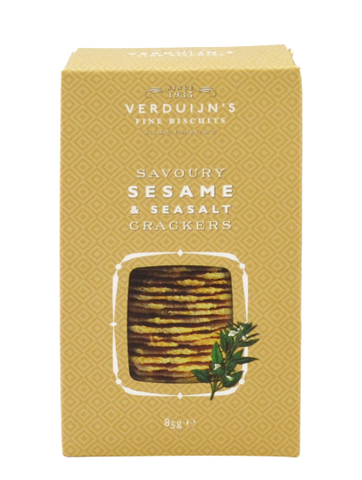 Crackers mit Sesam und Meersalz